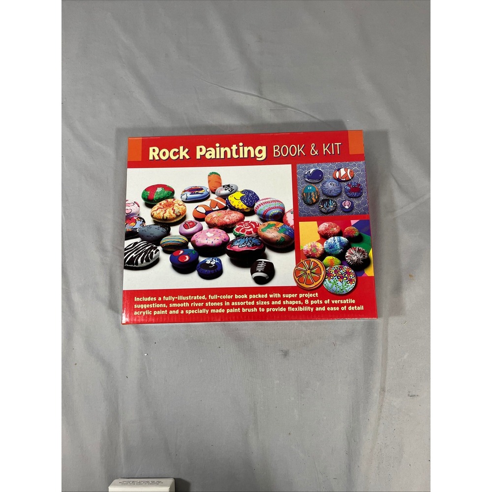Mud Puddle Rock Painting Book & Kit DIY Stone Art Craft Set with River Stones